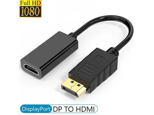 DisplayPort to HDMI, Hannord Uni-Directional Gold-Plated DP Display Port to HDMI Adapter (Male to Female) 1080P HD Converter for Computer Laptop