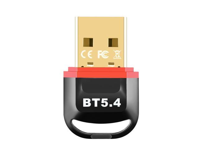 Hannord USB Bluetooth 5.4 Adapter Plug & Play Bluetooth Dongle Receiver Long Range Support Windows 11/10/8.1 for Desktop Laptop PS/Xbox Keyboard Mouse Headset(Red)