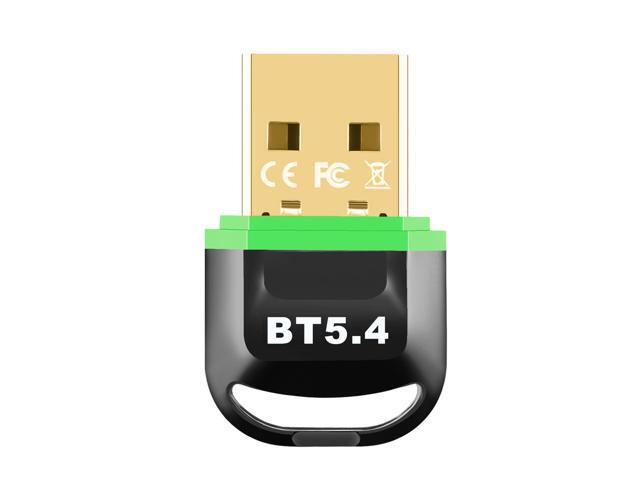 Hannord USB Bluetooth 5.4 Adapter Plug & Play Bluetooth Dongle Receiver Long Range Support Windows 11/10/8.1 for Desktop Laptop PS/Xbox Keyboard Mouse Headset Green