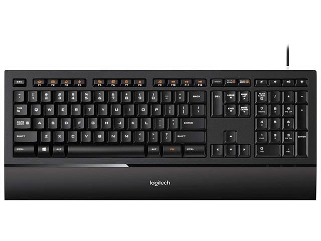 Illuminated Keyboard K740 with Keyboard and Soft-Touch Palm Rest – Black -