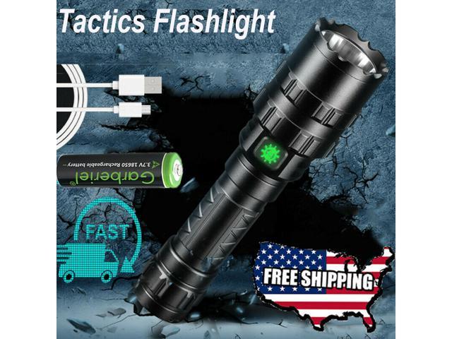 Details about   Garberiel Tactical 900000 Lumens T6 LED Zoomable Flashlight 18650&Charger&Holder 