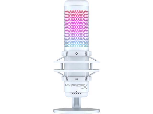 HyperX QuadCast S - USB Microphone (White-Grey) - RGB Lighting