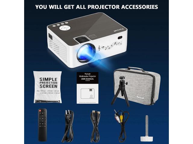 Projector with WiFi and Bluetooth , 5G WiFi, Native 1080P/12000L