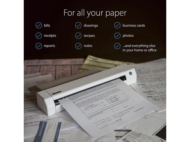 Portable A4 Document Scanner with Rechargeable Battery and Brilliant Software Doxie Go SE 