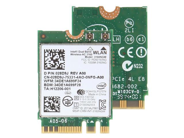 Zhijiada Intel Wireless Ac 3160 3160ngw Dual Band Bluetooth 4 0 Ngff Wifi Card For Dell Newegg Com