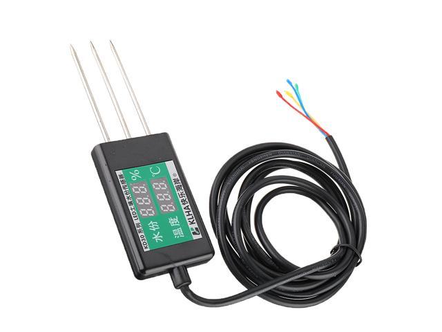 Soil Monitor Temperature and Humidity Sensor with Digital Display Temperature -30 to 70 and Humidity 0-24% Meter with Probe DC 6-12V - OEM