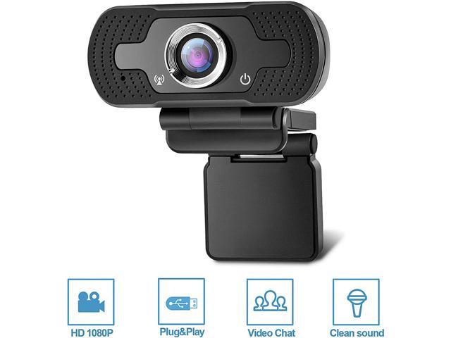 USB Webcam Camera With Microphone for Computer Desktop Black 