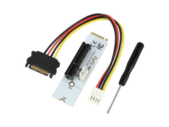 NGFF M2 to PCI-e 4X 1X Slot Riser Card M Key M.2 2260 2280 SSD Port to PCIE Adapter Converter Multiplier for BTC Miner Mining