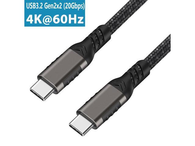 USB C To USB C Cable 6.6ft/2M, 20Gbps Type C USB 3.2 Gen 2x2 Braided ...