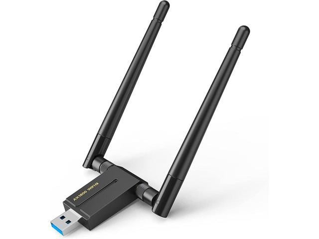 Wireless USB WiFi 6 Adapter for Desktop - 1800Mbps 802.11ax USB 3.0 WiFi  Adapter for Desktop PC Laptop with 5Ghz 2.4Ghz,High Gain Dual Band 5dBi 