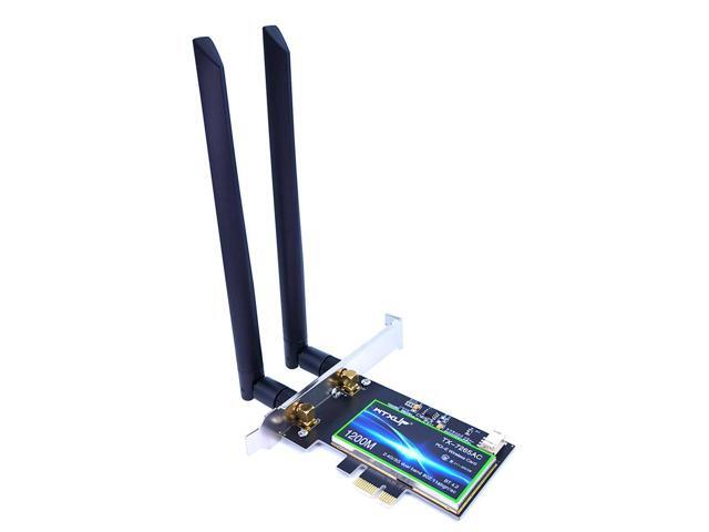 PCI Express WiFi Card, AC 1200Mbps Dual Band Wireless Adapter WiFi PCIe Adapter, AC7265 Network Card 5GHz/2.4GHz, Bluetooth 4.2 with 2 Antennas for Desktop/PC(32/64 bit), Supports Windows 11/10