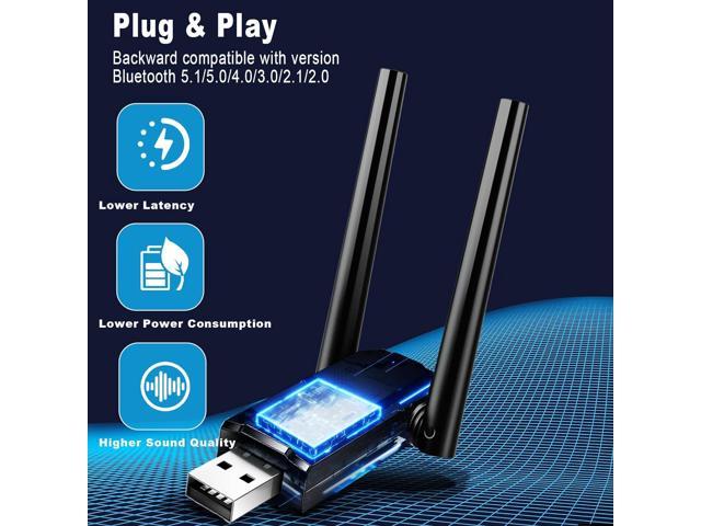 Adaptador Bluetooth USB para PC, dongle USB Bluetooth 5.3, largo alcance  492 pies492.1 ft Bluetooth Stick receptor y transmisor, Plug and Play para  – Yaxa Colombia