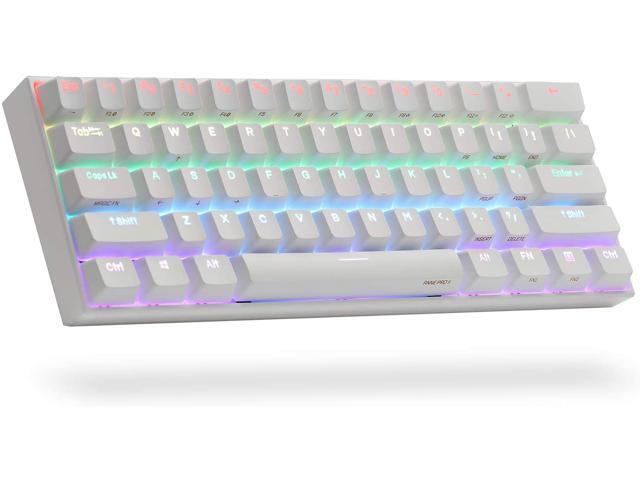 CUUWE ANNE PRO 2, 60% Wired/Wireless Mechanical Keyboard  - Full Keys Programmable - True RGB Backlit - Tap Arrow Keys - Double Shot PBT Keycaps - NKRO - 1900mAh Battery