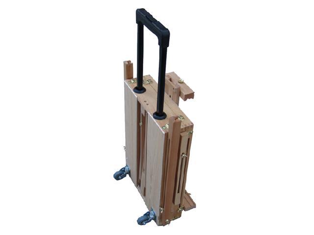 Blown Easel Tripod Stand Display Portable Wooden Box Wheels Easel