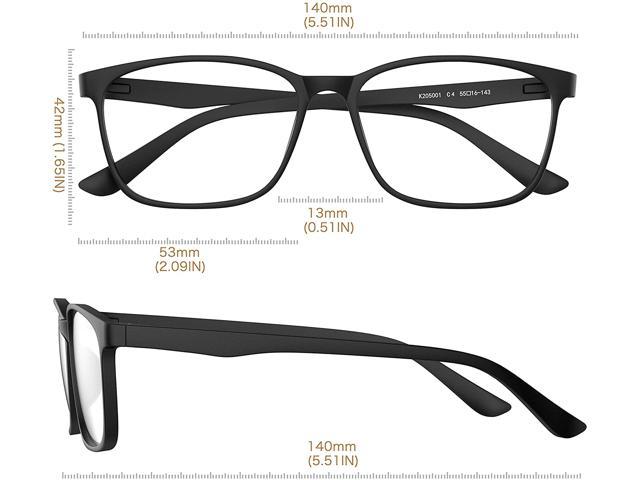 Blue Light Glasses Oval Eyeglasses Frame Filter Blue Ray Computer Game/Reading/TV/Phones Glasses UV400 Protection Black/White 
