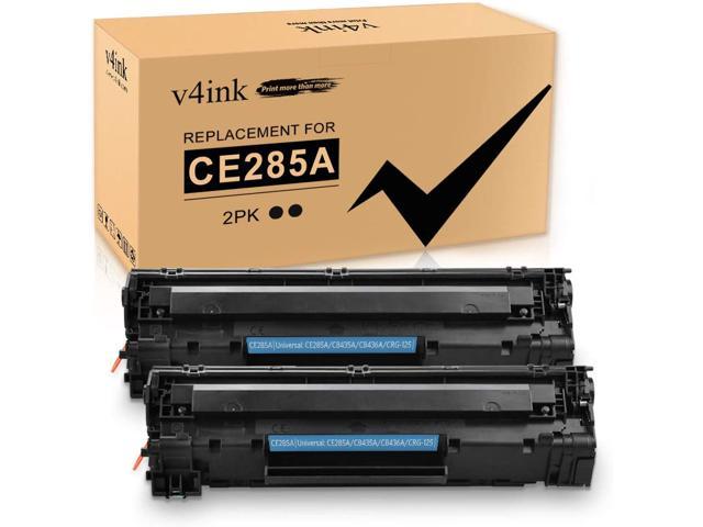 V4INK Compatible Cartridge Replacement for HP 85A CE285A 35A CB435A 36A CB436A Canon 125 HP LaserJet P1102w M1212NF M1217nfw P1505 M1522nf P1109w P1006 Canon MF3010 LBP6000, Black 2-Pack -