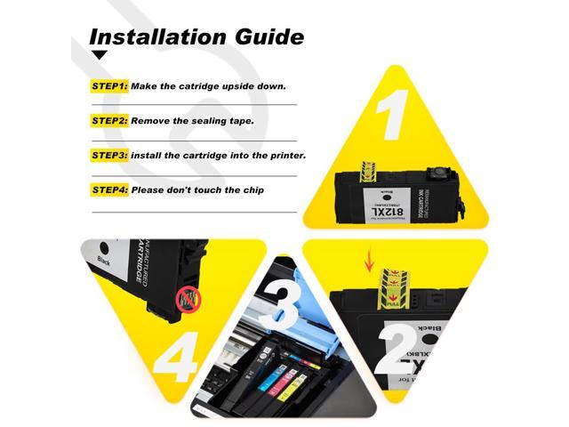 V4ink T812xl Ink Cartridge Replacement For Epson 812xl T812 Compatible With Workforce Pro Wf 1350