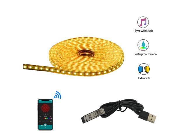 usb powered trimmable rgb led strip light 1m