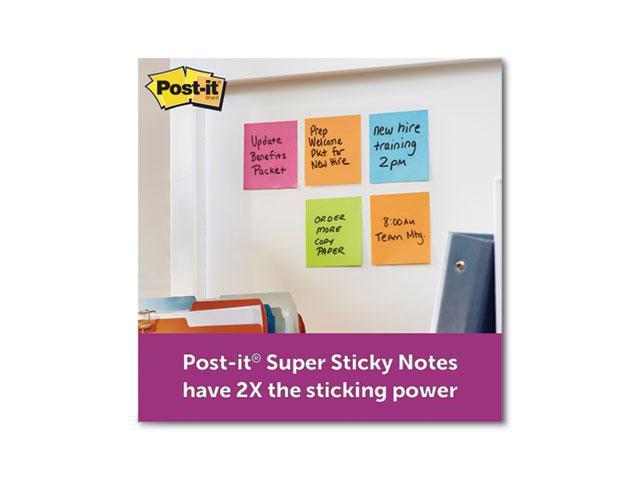 Post-it Notes Super Sticky 65412SSUC Pads in Rio de Janeiro Colors, 3 x 3,  90-Sheet, 12/Pack - 654-12SSUC