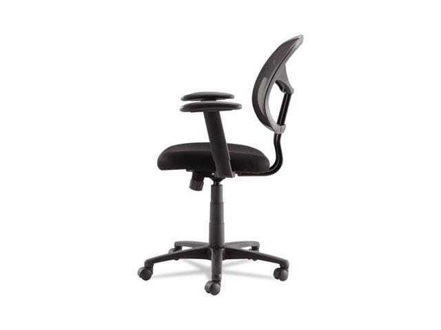Height Adjustable T-Bar Arms Swivel/Tilt Mesh Task Chair Black/Chrome 