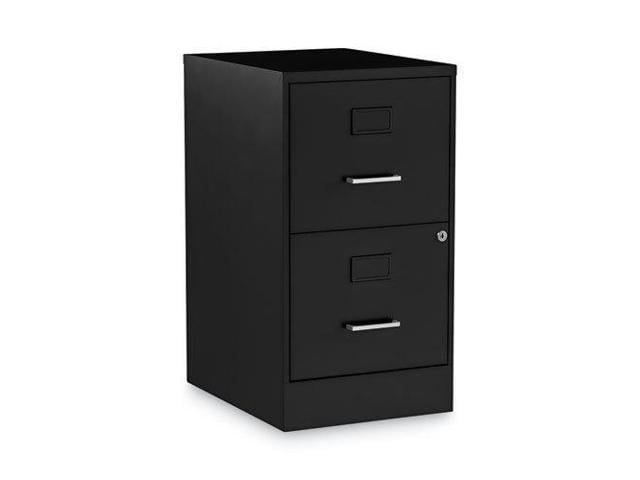 Alera Soho Vert 2-Drawer File Cabinet, Blk, 14" x 18" x 24.1", EA (ALESVF1824BL)