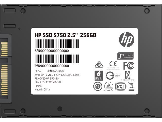 HP S750 3D NAND 256GB Internal PC SSD - SATA III GB/s, 2.5