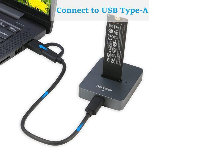 M Sata And Nvme Ssd To Usb C Docking Station Riitop M Ssd To Usb C Reader Adapter For Both