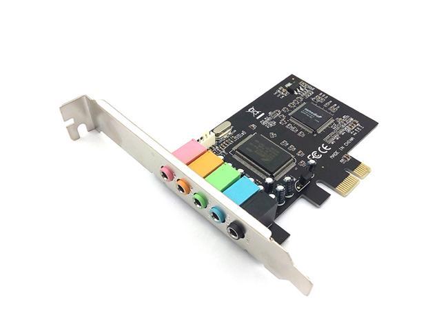 PCIe Sound Card, 5.1 Internal Sound Card for PC Windows 7 3D Stereo PCI-e Audio Card, CMI8738 Chip 32/64 Bit Sound Card PCI Express Adapter