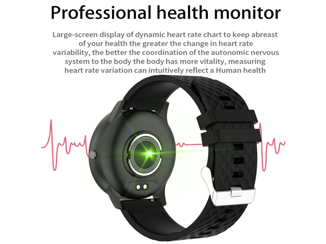 Smart Watch Men DIY Watchface Full Touch Fitness Tracker Heart rate
