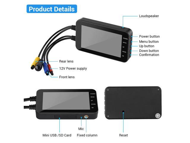 MT003 WIFI 1080P Waterproof Camera 4 Inch Motorcycle DVR Front Rear D –  icarscars - Your Preferred Auto Parts