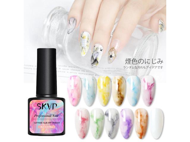 Blooming Gel Ink Nail Polish Watercolor Smoke Effect Marble Smudge Liquid Smoke Effect No Need UV/LED Lamp Nails Polish - Newegg.com