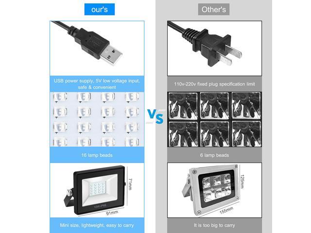 10W UV LED Resin Curing Light Lamp For SLA 3D Printer/DLP Solidify  Photosensitive Curing Lamp For 3D Printer Printed Model 