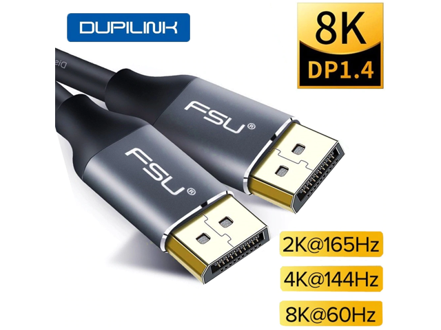 Cable Displayport 1 4 8k Cable 4k 144hz 2k 165hz Display Port Apter For Video Pc Laptop Tv 1 4 Display Port 1 2 Cable Newegg Com