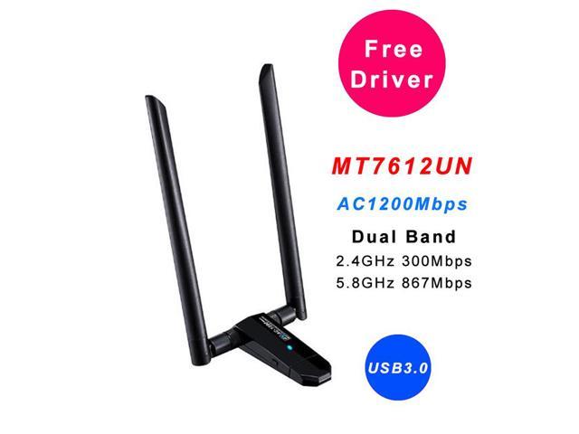 Network Card AC1200Mbps USB3.0 Wireless  Antenna Adapter MT7612U IEEE 802.11AC  Dongle Receiver Transmitter