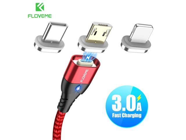 3A Quick Charger Magnetic USB Cable For iPhone 11 X XS 8 7 6 Magnet Type-C Phone 