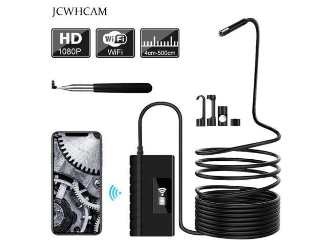 11.5ft WiFi Endoscope 3 in 1 Semi-Rigid USB Borescope 720P HD with 8mm Inspection Camera IP67 Waterproof with 8Pcs Adjustable LED Lights for Android Smart Phone & iOS iPhone Endoscope_8mm 