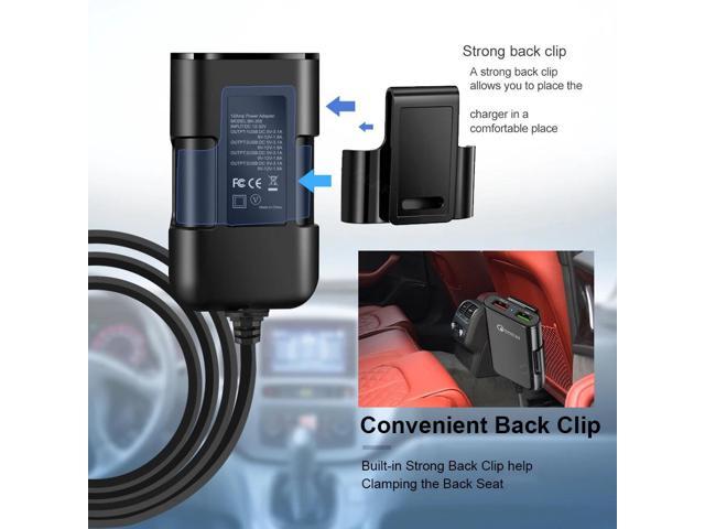 60w Qc 30 4 Usb Car Charger Front Back Seat Adapter Portable Quick Charge 30 Car Usb Charger 3675