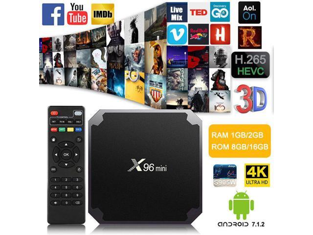 Amlogic S905W Quad Core Android 7.1.2 MINI PC 1+8G Smart TV BOX 4K Media HDMI DE 