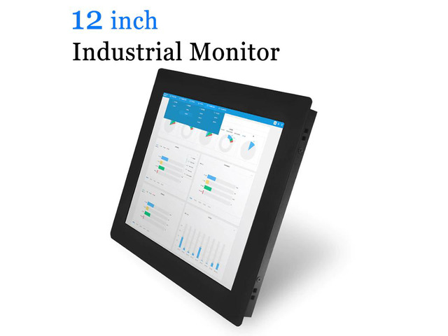 12 Inch Metal Shell Industrial Monitor USB Touch Screen Display with ...