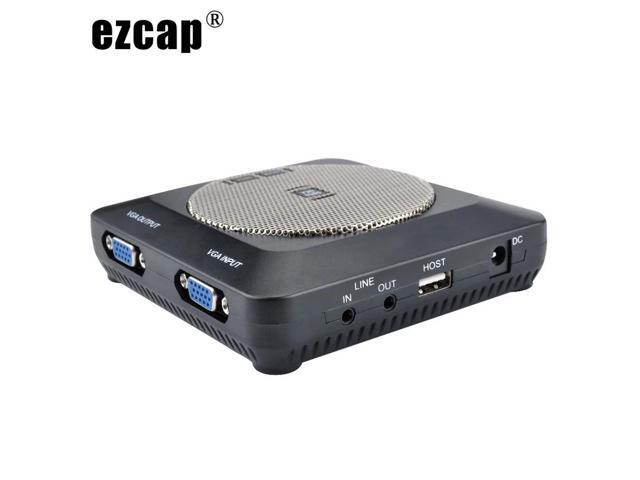 1080P Lecture Recorder VGA Audio Video Capture Card Microphone Mic Input Record Lecture Lessons Conference To USB U Disk... 