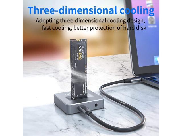 Gbps Usb C To Nvme Clone Dual Bay Aluminum External Hard Docking