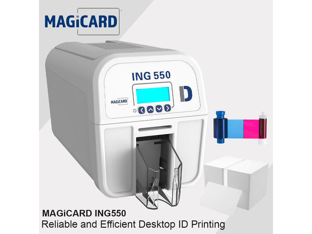 MagicardI NG550 Single / Dual Side ID Card Magicard Card Printers ...