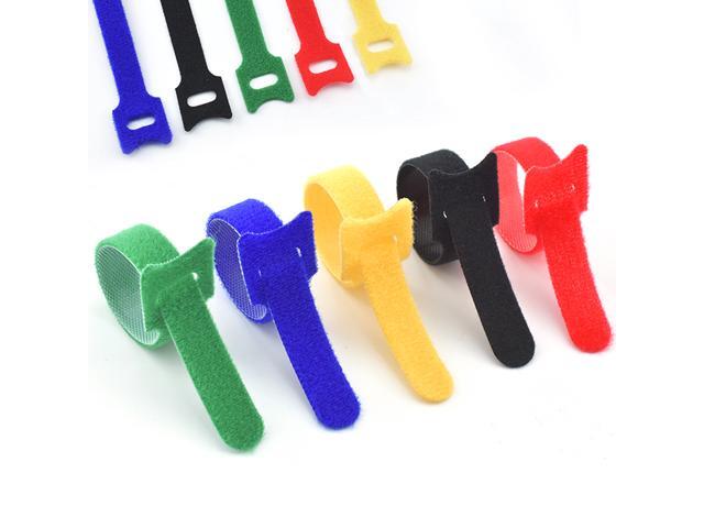 50pcs Multi-Purpose Reusable Hook And Loop Cable Ties Fastening Straps Downs 5 