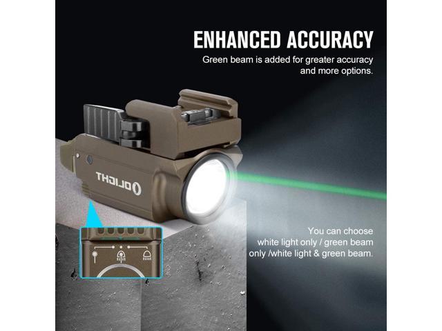 OLIGHT Baldr Mini Green Laser Rail Mounted Pistol Tactical Light Glock&Picatinn