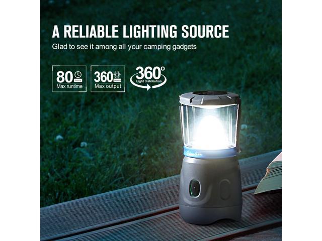 Max 360 Lumens Basalt Grey 80 Hours Runtime with 1900mAh 3.7V Lithium-ion Battery Pack and MCC3 Charging Cable OLIGHT Olantern 360-Degree Beam Rechargeable LED Lantern Light