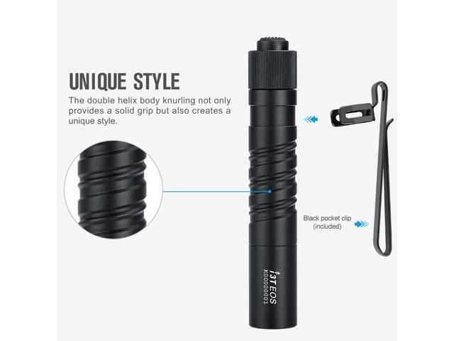 OLIGHT I3T EOS 180 Lumens Dual-Output Flashlight EDC Handheld LED Light Torch  Flashlight For Camping and Driving, Tail Switch Flashlight with AAA battery 