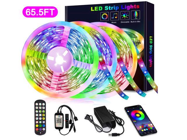 Bluetooth 10M LED Strip Lights Music Sync 65.6ft APP Remote RGB Light Waterproof