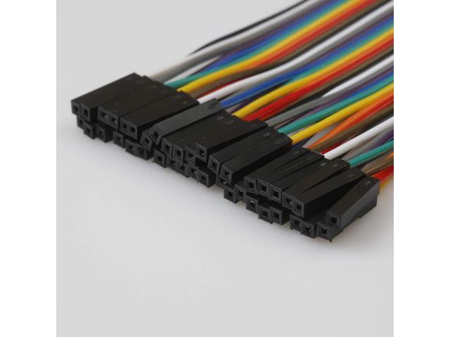 EDGELEC 120pcs Breadboard Jumper Wires 10cm 15cm 20cm 30cm 40cm 50cm 100cm Optional Dupont Wire Assorted Kit Male to Female Male to Male Female to Female Multicolored Ribbon Cable 
