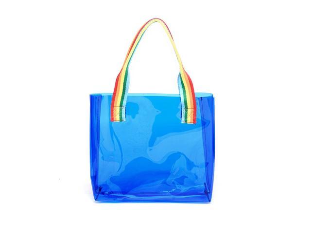Honana HN-B65 Colorful Waterproof PVC Travel Storage Bag Clear Large Beach Outdoor Tote Bag ...