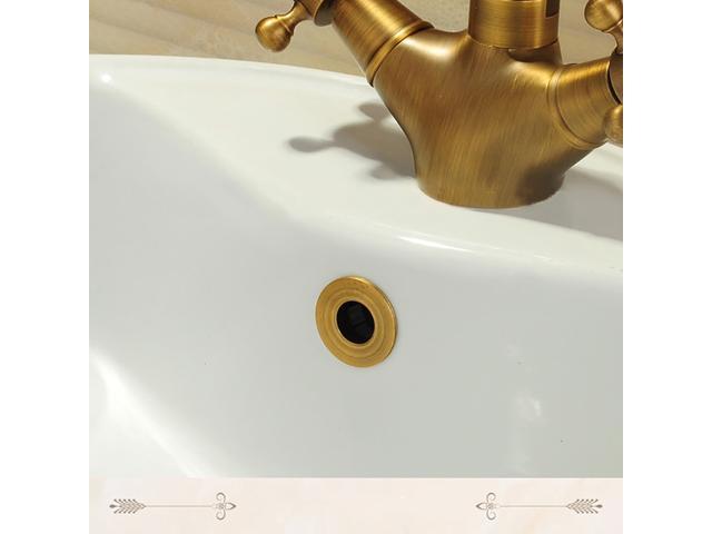 Haude New Design Bathroom Basin/Sink Overflow Cover/Brass Six-Foot Bathroom Product Basin Tidy Insert Replacement WF-0567 Black Bronze